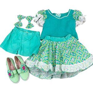 Designs by Holly DBH Green Beauty Pageant Spring Casual Wear Outfit 4/5